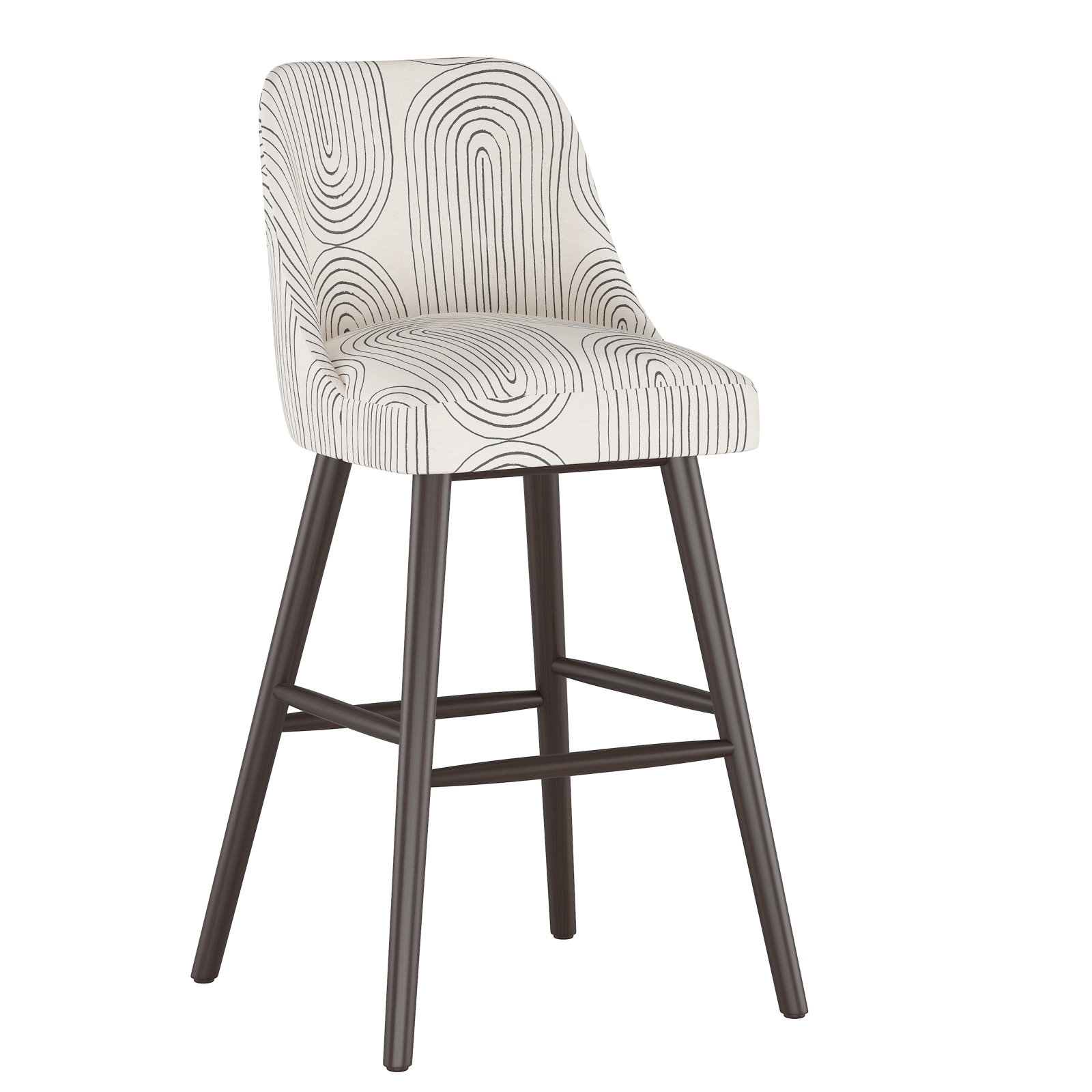 Gallie Bar & Counter Stool, Bar Stool (31” Seat Height), Espresso, Oblong Slate