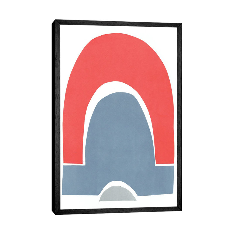 Primary Arches III by Rob Delamater - Gallery-Wrapped Canvas Giclée on Canvas, 66.04 cm H x 45.72 cm W, Black Floater Framed