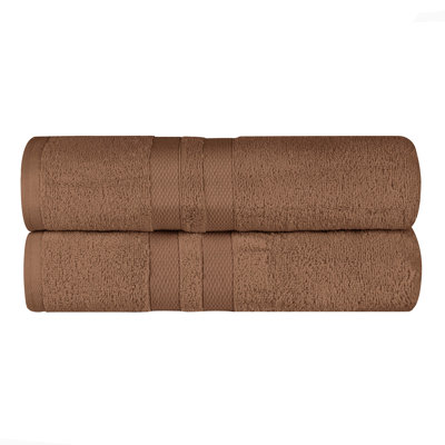 Ultra-Soft Cotton Solid Double Line Dobby Border Medium Weight Quick-Dry Bath Towel