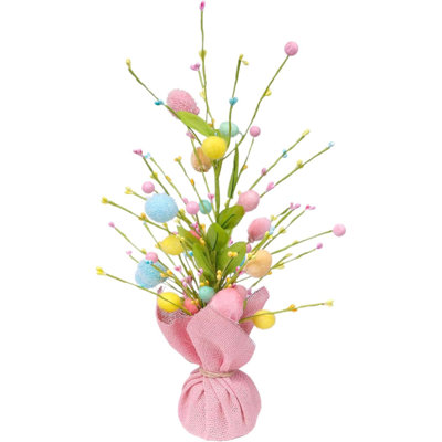 Easter Egg Tree Tabletop Decoration With Delicate Ornaments - Perfect For Home, Party, Wedding, Holiday, Celebrations