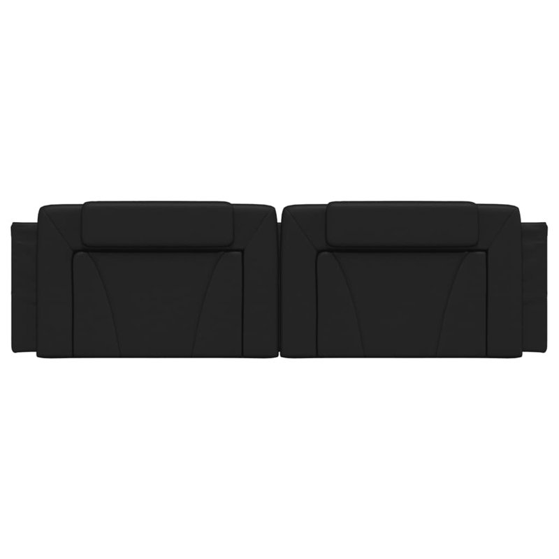 vidaXL Headboard Cushion Viana Black 183 cm Faux Leather, Black, California King