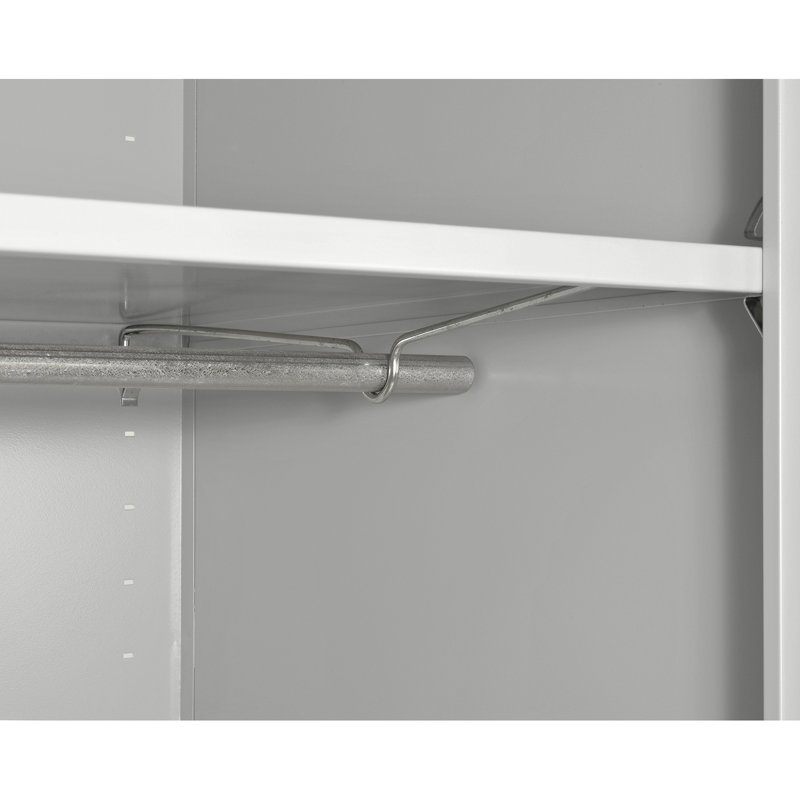 Steel Single Storage Cabinet ( 72'' H x 46'' W x 24'' D), Dove Gray