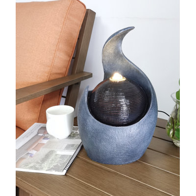 Indoor Sculptural Fountain with Lights