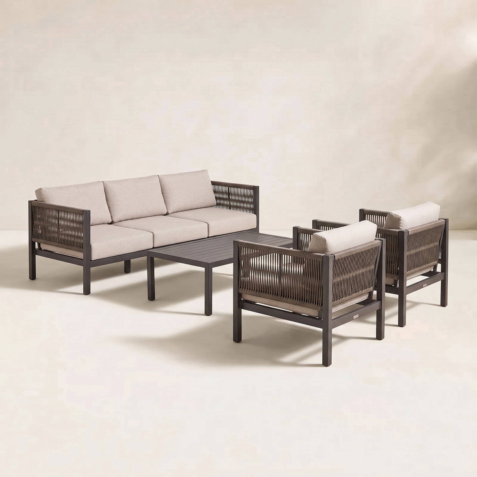 Fen 5 - Person Patio Seating Group, Brown