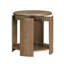 Table de bout ronde avec tablette ouverte