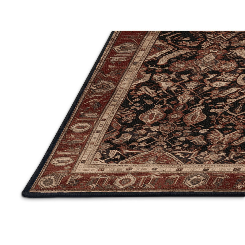 Tapis brun lavable à la machine, Rectangulaire 2 pi x 3 pi