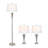 Ensemble 3 pièces de lampes de table et sur pied