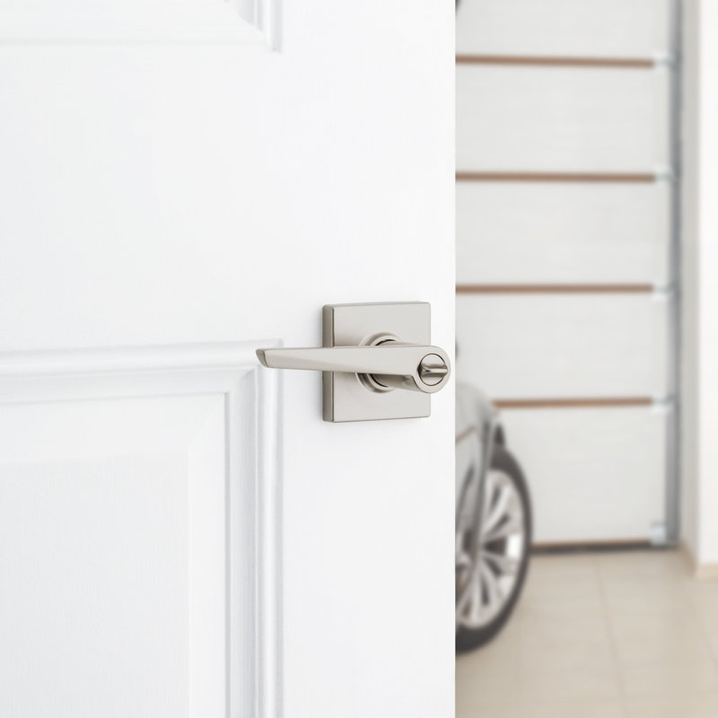 Levier de porte à clé Tristan avec rosette Tristan et SmartKey, Nickel satiné