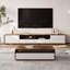 Table basse rectangulaire moderne de 47 po avec rangement, table basse rectangulaire en bois, 4 tiroirs pour le salon, tablette ouverte, entièrement assemblée
