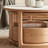 Log style rock plate end table