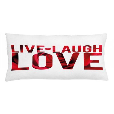 Live Laugh Love Indoor / Outdoor Lumbar Pillow Cover -  Ambesonne, min_35823_36x16