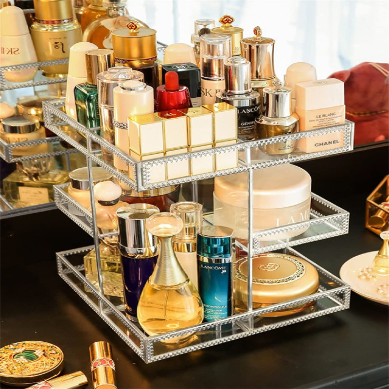 Organisateur de maquillage rotatif, Argent