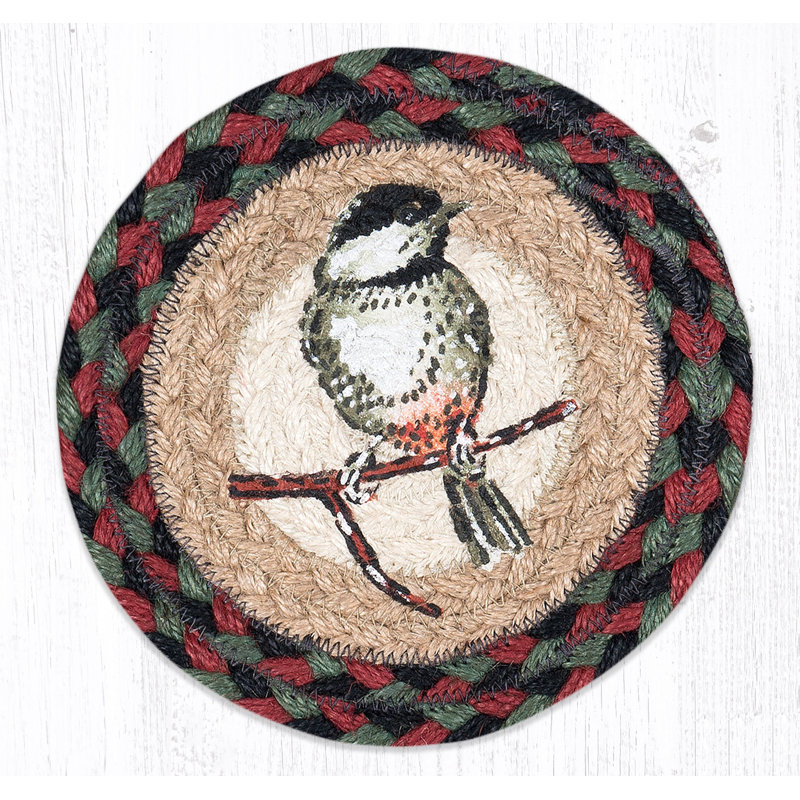  Grande mésange ronde en jute tressée 7 po Chickadee