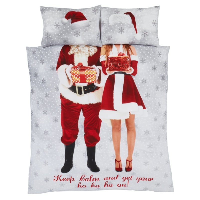 White/Red/Grey, Kingsize - 2 Standard Pillowcases