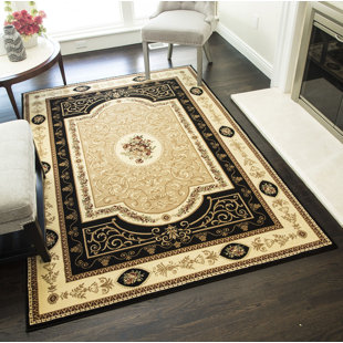 Tapis noir New Vision F. Aubusson