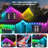 Smart Permanent Outdoor Lights, 100ft with 72 LED RGB String Lights, IP67 Waterproof Eaves Light
