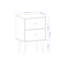 Commode Mid-Century moderne pour le rangement de chevet dans la chambre à coucher, table de chevet avec 2 tiroirs-967681443