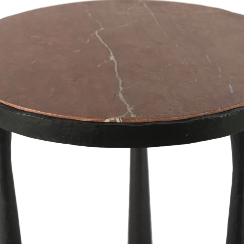 Billings End Table, Rust Top/Gray Base