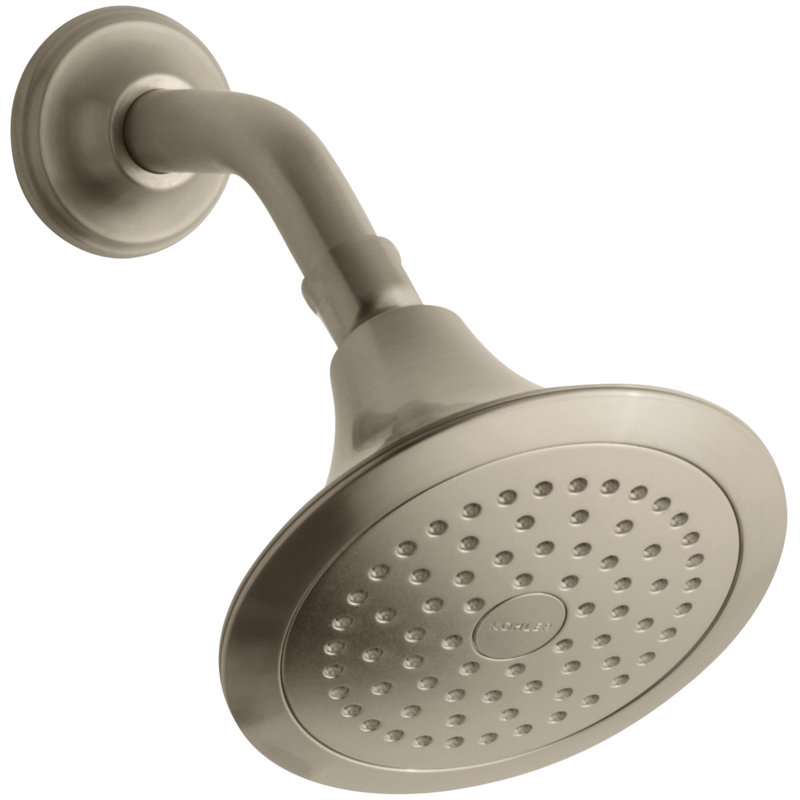 Forte Wall-Mount Single-Function Showerhead with 66-Nozle 5.5 Inch Sprayface, 2.5 GPM, Vibrant Brushed Bronze