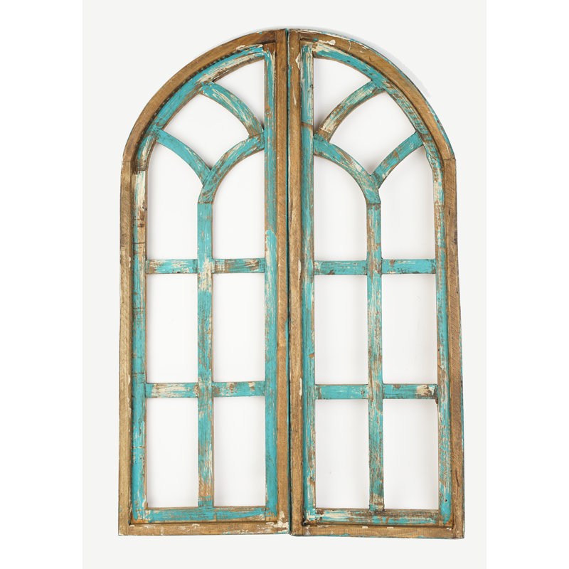 Handmade Farmhouse Buildings & Architecture Wall Decor on Solid Wood, Blue