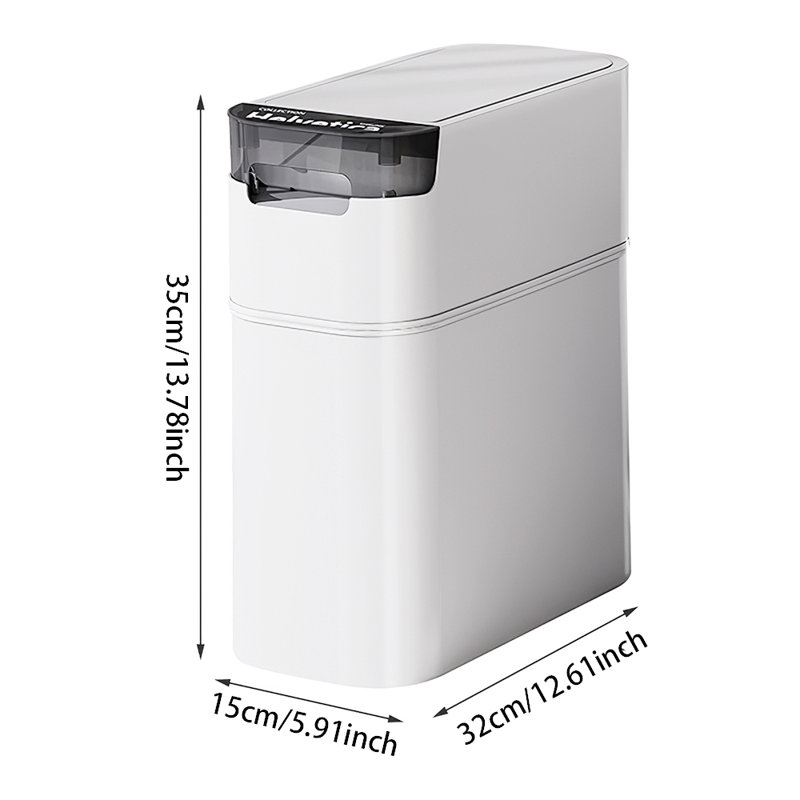 Plastic Open Kitchen Trash Can - 15L
