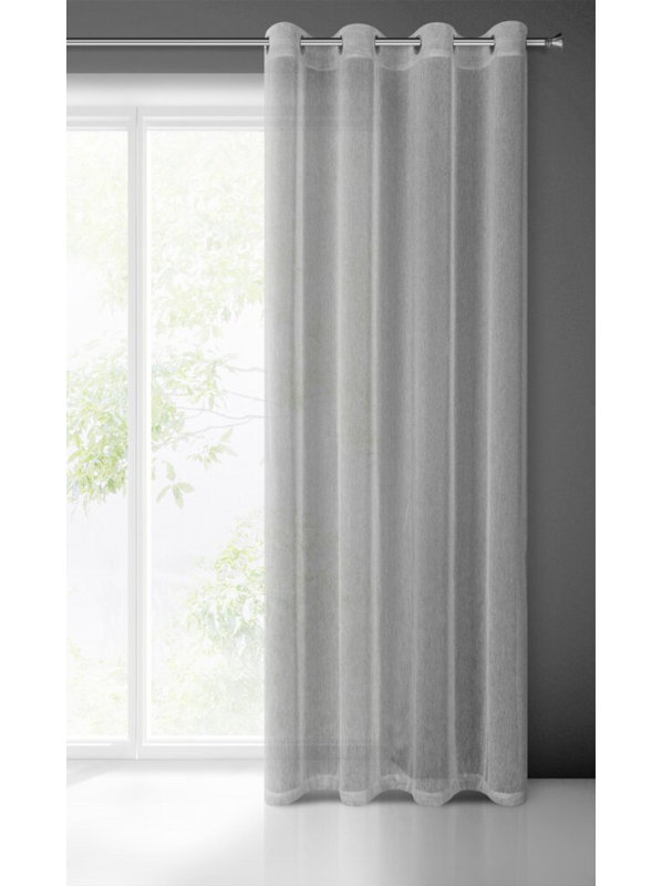 Adela Semi Sheer Curtain Single Panel, White