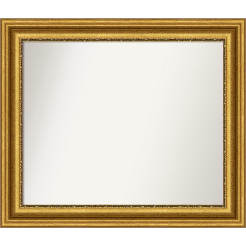 Miroir de salle de bain Jashawna, 28,75 po x 33,75 po, Doré