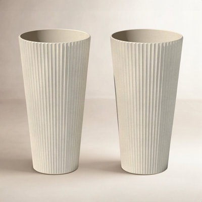 Demi 26.25" H Plastic-Stone Indoor / Outdoor Planter
