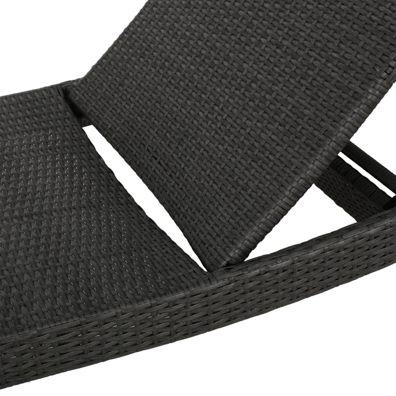 Chaise longue inclinable Blaise, Gris, 1