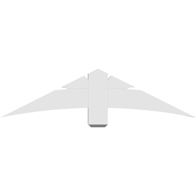 Support pour pignon Davenport, H 15 po x l 60 po (pas: 6/12), P 4 po x F 6 po, PVC