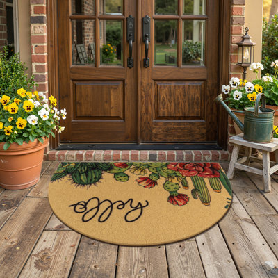 Half-Circle Coir Outdoor Doormat