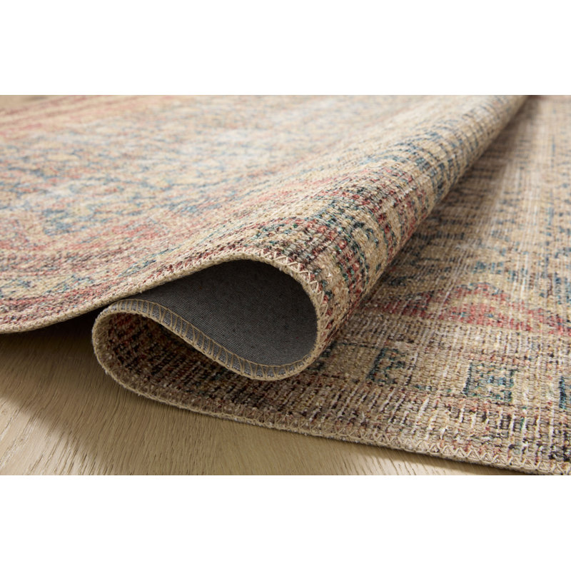 Angela Rose x Loloi Aubrey Ocean / Spice Area Rug, Square 1'5"