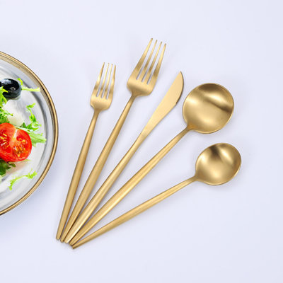 Ivy Bronx Chazmine Stainless Steel Flatware Set - Service for 4