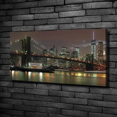 New York By Night - Wrapped Canvas Print