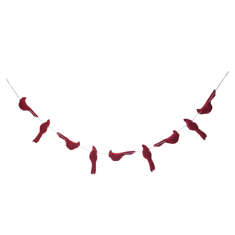  Tissu guirlande cardinal de Noël rouge 60 po