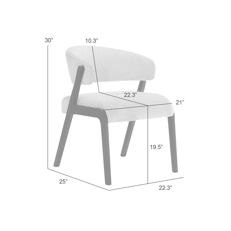 Chaise de salle à manger rembourrée Whitlock