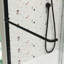 Porte de douche à dérivation, 44-48 po x 70 po, verre trempé 1/4 po, finition noire matte, avec coulissement confortable et bonne résistance aux fuites 44 à 48 po x 70 po-118139181