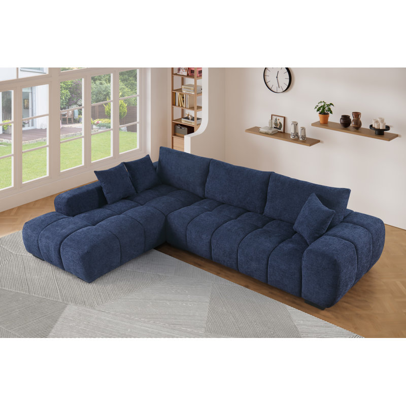 Canapé modulaire Swapan, Accoudoir à droite (vu de face), Chenille caramel
