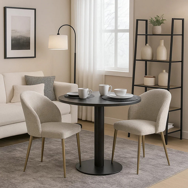 Ensemble de 2 chaises d'appoint Geru , Gris clair