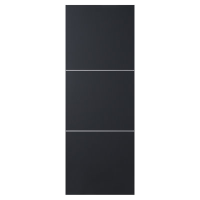 Dalle de porte intérieure moderne laminée noir doux Glam G-Pro 006 seulement 36 po x 96 po