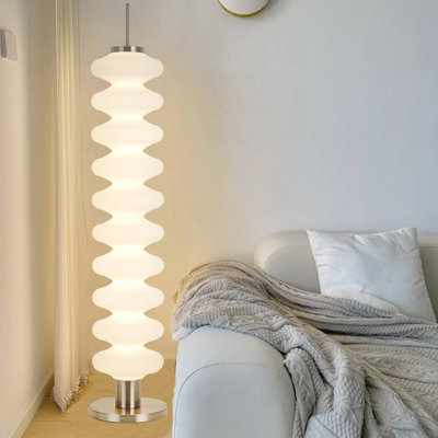 Minimalist Modern Wrought Iron and Acrylic Floor Lamp