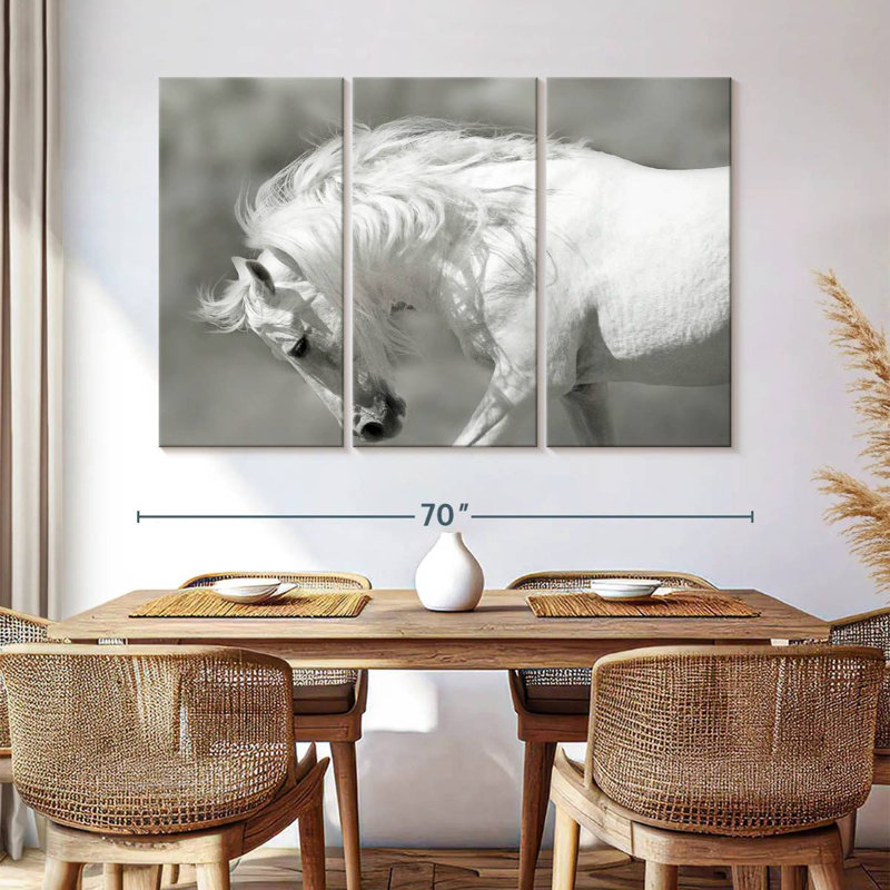 Brampt Majestic White Stallion, 42" H x 65" W