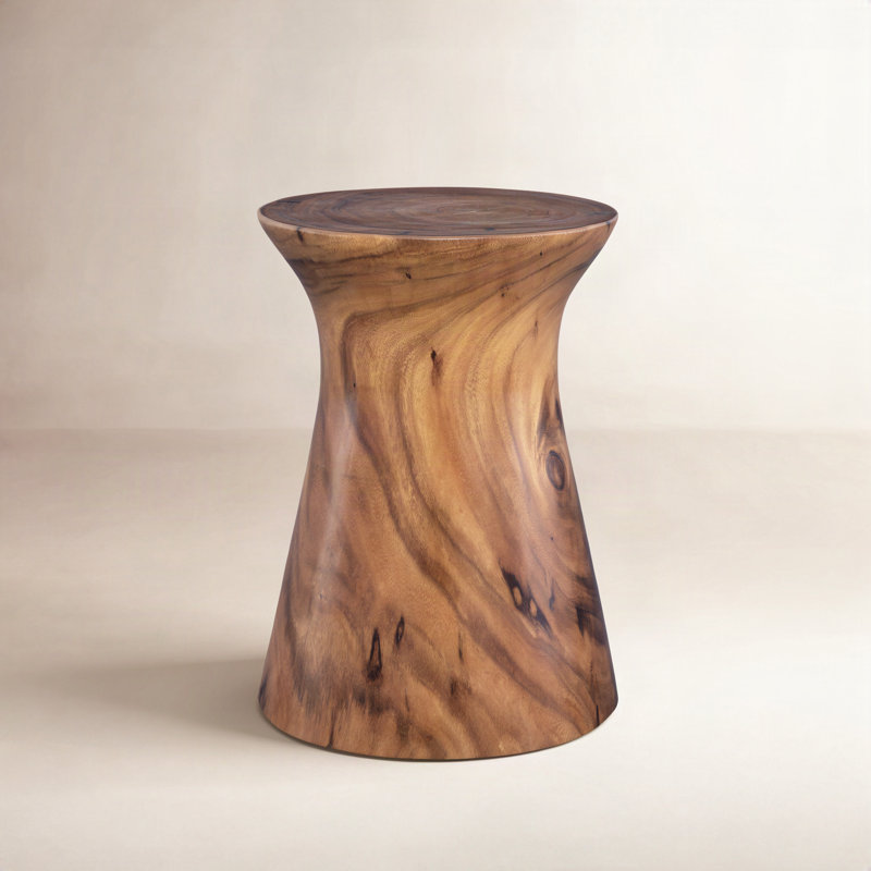 Cinda Carran Solid Wood Block End Table