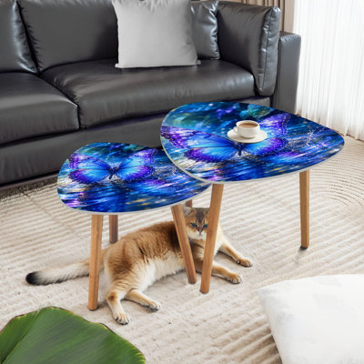 Ensemble de 2 tables basses gigognes Triangle