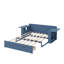 Lit de jour double avec bureau amovible - Comprend des tiroirs de rangement et une table d'appoint hydraulique-1527079965-1527079966