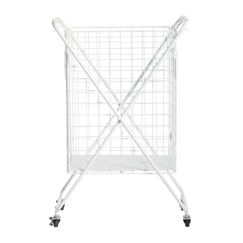 Moultry Metal Free Standing Laundry Cart with Wheels