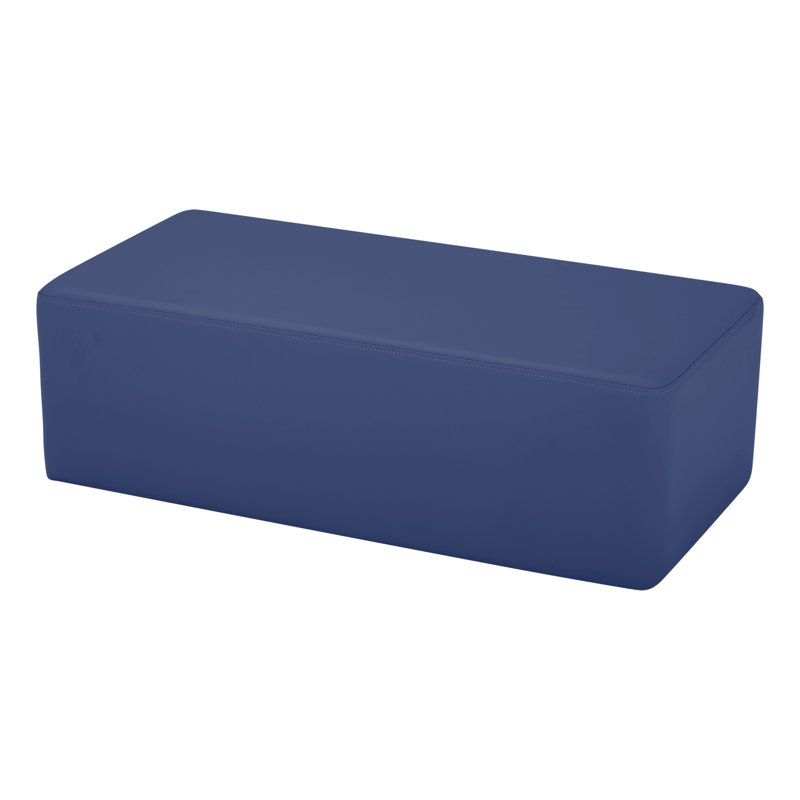 Pro Series Upholstered Rectangle Ottoman 12" Height, Navy