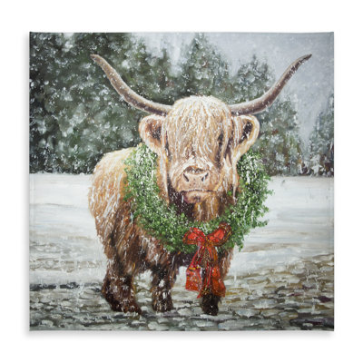 Highland Christmas Cow Tablecloth - Rustic Farmhouse Decor