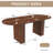 62.9 Inch Oval Dining Table For 6, Walnut Veneer MDF Tabletop With MDF Base, Modern Farmhouse Dininghouse Table With Waterproof Scratch Resistant Surface-1890482014