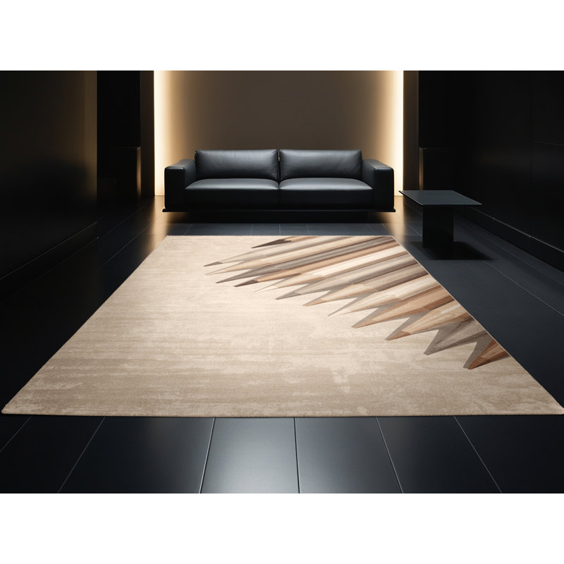 Machine Washable Oscor Colored Pencils Modern Rug in Beige – Beige Binding, 2x4
